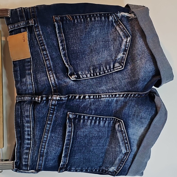 Aeropostale Dark Blue Size 4 Distressed Jean Shorts - Picture 3 of 8